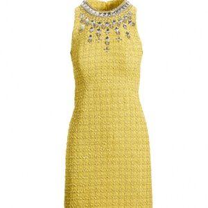 Tweed yellow dress